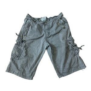 COLUMBIA JEANS Men Cargo Shorts\Jorts Gray Utility Pockets Button Fly Size 34